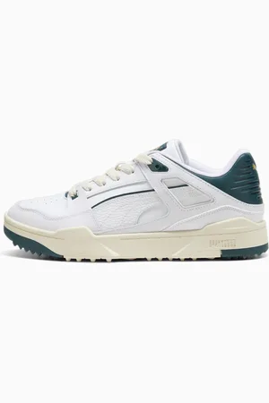 PUMA Slipstream G Golf Shoes, White/Varsity Green, size 40, Shoes