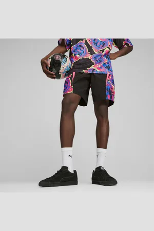 PUMA Manchester City Ftblnrgy Woven Short, Black/Sunset Glow, size L