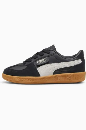 PUMA Palermo Leather Sneakers Kids, Black/Feather Grey/Gum, size 27,5, Shoes