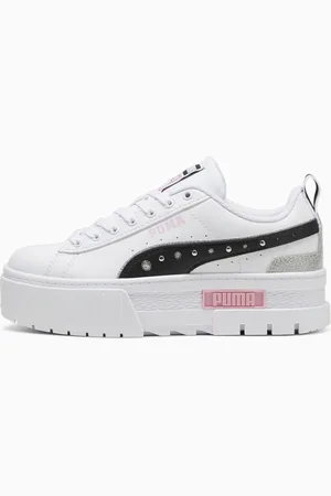 PUMA Mayze Cheering Team Youth Sneakers, White/Black, size 35,5, Shoes