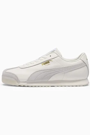 PUMA Roma Classics Sneakers Men, Warm White/Sedate Grey/Gold, size 36, Shoes