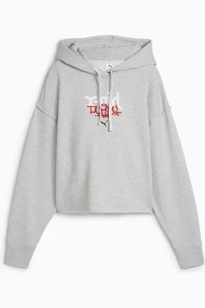PUMA X x-Girl Hoodie, Light Grey Heather, size L, Clothing