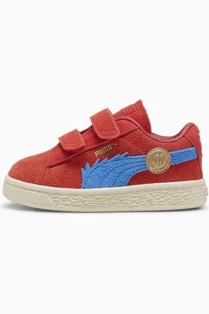 PUMA X One Piece Suede Buggy The Genius Jester Sneakers Toddler, For All Time Red/Ultra Blue, size 26, Shoes