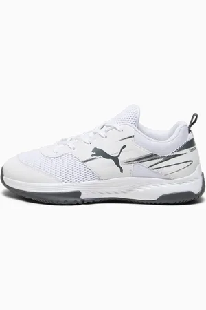 PUMA Varion II Indoor Sports Shoes Kids, White/Shadow Grey, size 34, Shoes