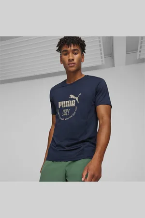 PUMA X First Mile Running Tee Shirt, Dark Blue, size L