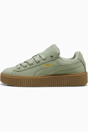 PUMA Fenty x Creeper Phatty Earth Tone Sneakers Unisex, Green Fog/Gold/Gum, size 35,5, Accessories