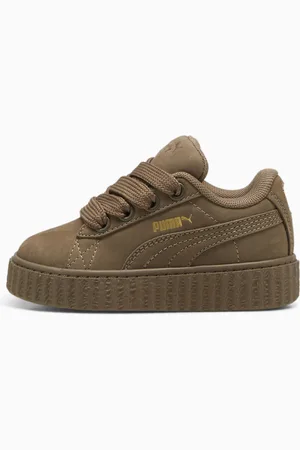 PUMA Fenty x Creeper Phatty Earth Tone Sneakers Toddler, Totally Taupe/Gold/Warm White, size 20, Accessories