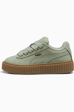 PUMA Fenty x Creeper Phatty Earth Tone Sneakers Kids, Green Fog/Gold/Gum, size 27,5, Accessories