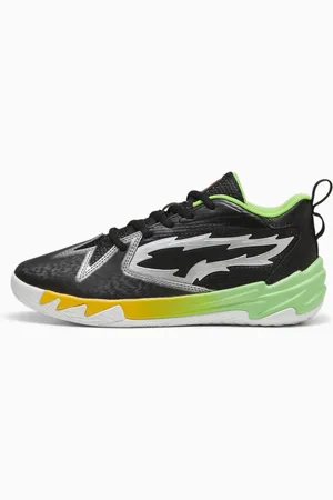 PUMA X 2K Scoot Zeros Basketball Shoes Kids, Black/Green, size 27,5