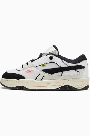 PUMA 180 Fashion Sneakers, White/Vapor Grey/Black, size 38, Shoes