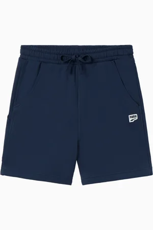PUMA Downtown High Waist Shorts Women, Dark Blue, size L, Clothing