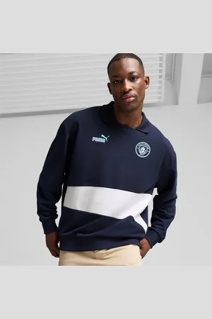 PUMA Manchester City Ftblculture+ Sweat Drill Top Men, Dark Blue, size 3XL