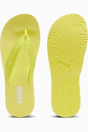 PUMA Sandy Flip-Flops Women Sandals, Lime Sheen/White, size 35,5, Shoes