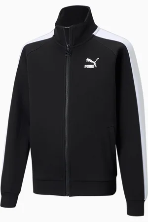 PUMA Iconic T7 Track Jacket Youth, Black/White, size 104, Clothing