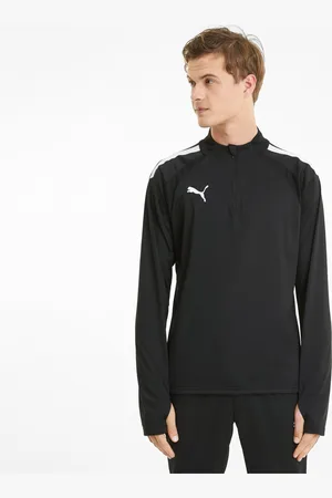 PUMA Teamliga Quarter-Zip Football Top Shirt Men, Black/White, size 3XL, Clothing