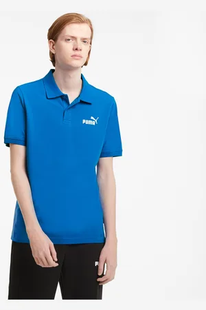 PUMA Essentials Pique Polo Shirt Men, Blue, size M, Clothing
