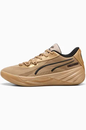 PUMA SchrÃ¶der All-Pro Nitroâ¢ Basketball Shoes, Gold/Black, size 39