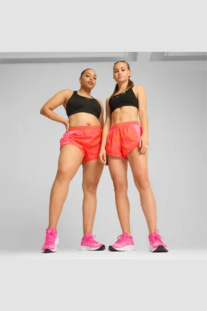 PUMA Favourite Velocity 3" Printed Woven Running Shorts Women, Sunset Glow/Sun Stream, size 3XL, Clothing