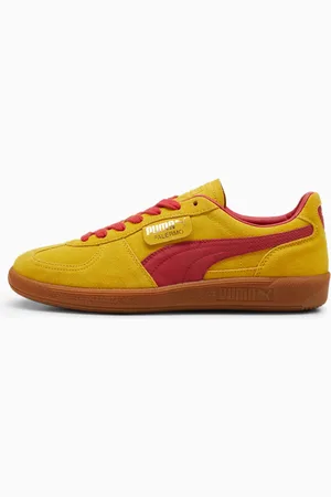 PUMA Palermo Sneakers Unisex, PelÃ© Yellow/Club Red, size 40, Shoes