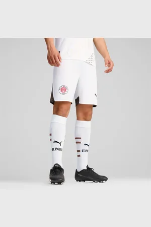 PUMA FC St. Pauli 24/25 Away Shorts Men, White/Espresso Brown, size L, Clothing