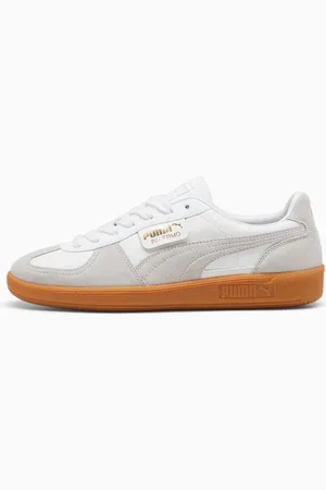 PUMA Palermo Leather Sneakers Unisex, White/Glacial Grey/Gum, size 37,5, Shoes