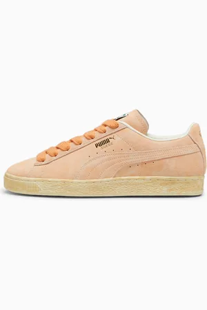 PUMA Suede Faded Sneakers Unisex, Bright Melon/Frosted Ivory, size 36, Shoes