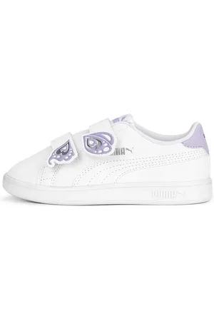 PUMA Smash v2 Butterfly AC Sneakers Kids, White, Size 35, Shoes