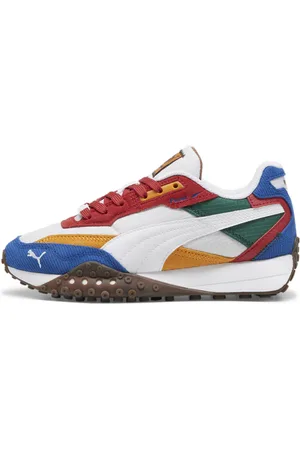 PUMA Blktop Rider Multicolour Youth Sneakers, White, Size 38, Shoes