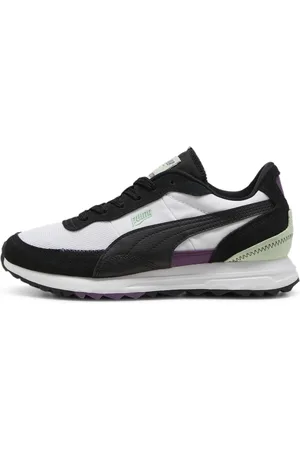 PUMA Road Rider Suede Sneakers, White, Size 36, Shoes