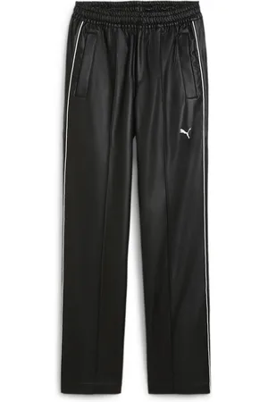 PUMA T7 Pleather Track Pants, , Size M, Clothing