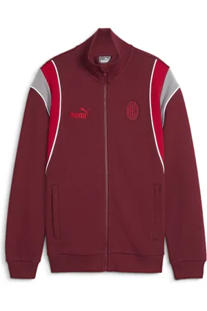 PUMA AC Milan Ftbl Archive Youth Track Jacket, Red, Size 11-12Y, Clothing