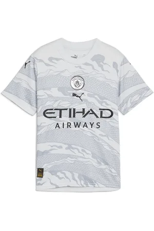PUMA Manchester City Year of the Dragon Jersey 23/24 Youth, Gray, Size 5-6Y, Clothing