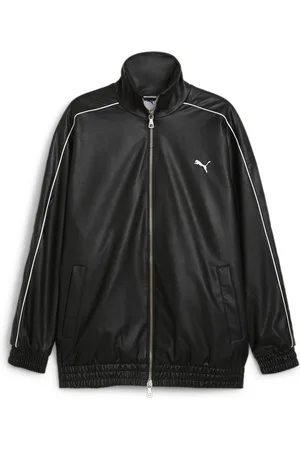 PUMA T7 Pleather Track Jacket, , Size L, Clothing
