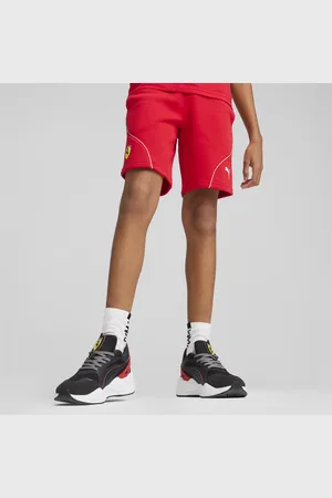 PUMA Scuderia Ferrari Race Youth Motorsport Shorts, Red, Size 13-14Y, Clothing