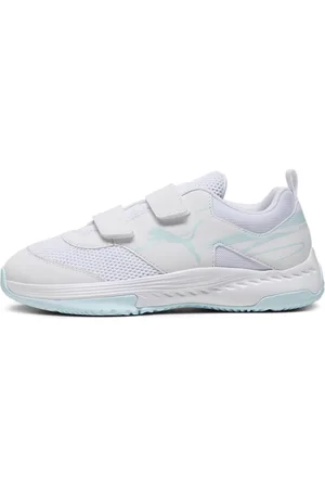 PUMA Varion II Indoor Sports Hook-and-Loop Shoes Kids, White, Size 35, Shoes