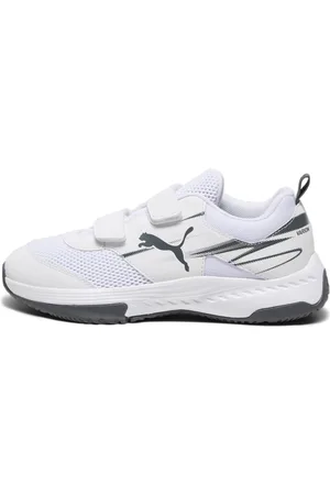 PUMA Varion II Indoor Sports Hook-and-Loop Shoes Kids, White, Size 33, Shoes