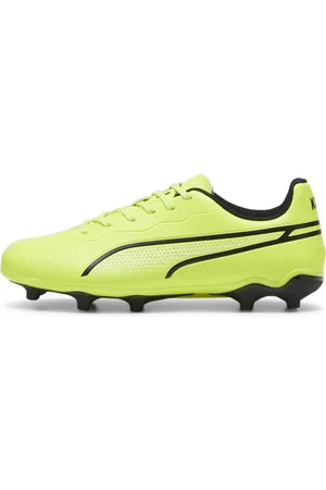 PUMA KING MATCH FG/AG Youth Football Boots, Green, Size 35.5, Shoes