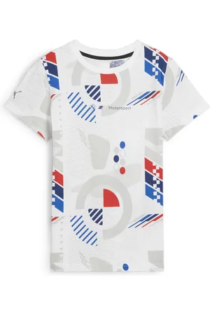 PUMA BMW M Motorsport Youth T-Shirt, White, Size 11-12Y, Shop