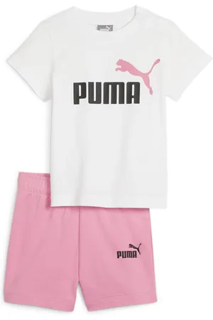 PUMA Minicats Tee and Shorts Set Toddler, Pink, Size 2-4M, Clothing