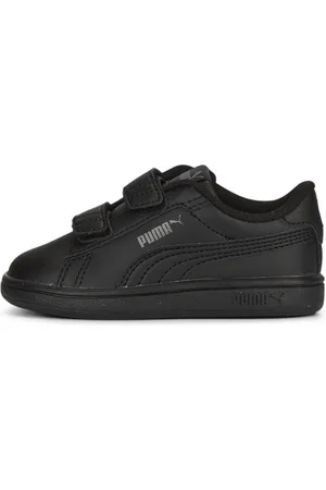 PUMA Smash 3.0 Leather V Sneakers Baby, Black, Size 21, Shoes