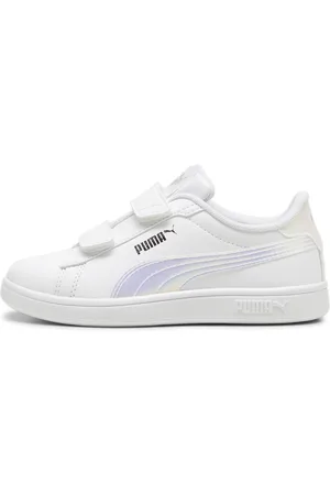 PUMA Smash 3.0 Holo 2.0 Sneakers Kids, White, Size 29, Shoes
