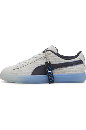 PUMA X PLAYSTATION Suede Youth Sneakers, Gray, Size 36, Shoes