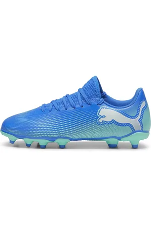 PUMA FUTURE 7 PLAY FG/AG Football Boots Youth, Blue, Size 38, Shoes