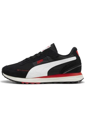 PUMA Road Rider Suede Sneakers, Black, Size 42, Shoes