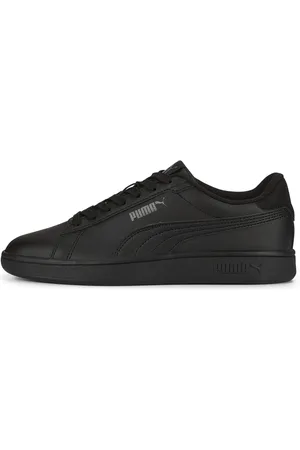 PUMA Smash 3.0 Leather Sneakers Youth, Black, Size 35.5, Shoes