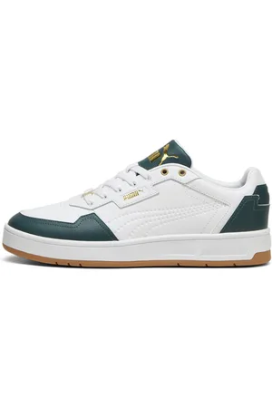 PUMA Court Classic Lux Sneakers, White, Size 40, Shoes