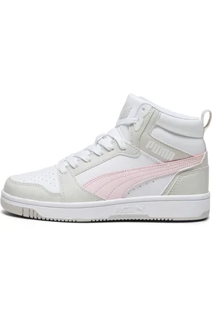 PUMA Rebound V6 Mid Sneakers Youth, White, Size 37.5, Shoes