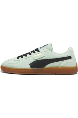 PUMA Super Team Suede Sneakers, Green, Size 40.5, Shoes