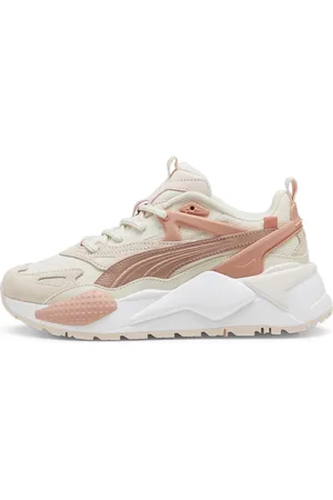 PUMA RS-X Efekt Metallic Youth Sneakers, White, Size 38.5, Shoes