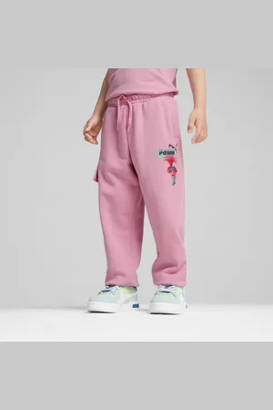 PUMA X TROLLS Cargo Pants Kids, Pink, Size 4-5Y, Clothing